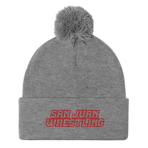 San Juan Wrestling Pom-Pom Beanie