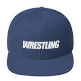 White Wrestling Wool Blend Snapback