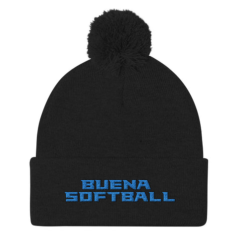 Buena Softball Pom-Pom Beanie