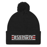 #597forTY Pom-Pom Beanie