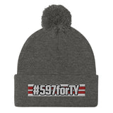 #597forTY Pom-Pom Beanie