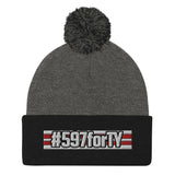 #597forTY Pom-Pom Beanie