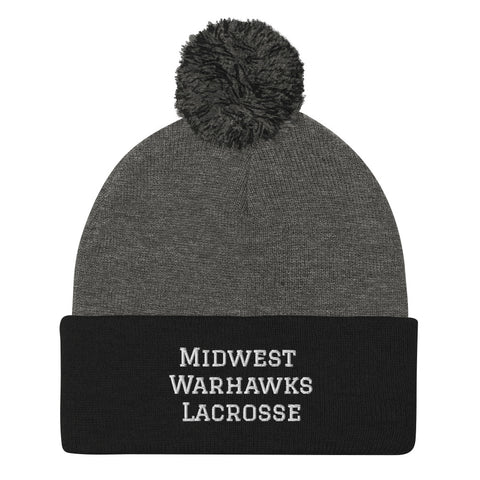 Midwest Warhawks Lacrosse Pom-Pom Beanie