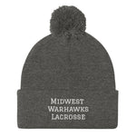 Midwest Warhawks Lacrosse Pom-Pom Beanie