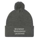 Midwest Warhawks Lacrosse Pom-Pom Beanie