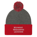 Midwest Warhawks Lacrosse Pom-Pom Beanie