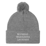 Midwest Warhawks Lacrosse Pom-Pom Beanie