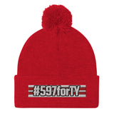 #597forTY Pom-Pom Beanie
