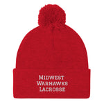 Midwest Warhawks Lacrosse Pom-Pom Beanie