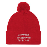 Midwest Warhawks Lacrosse Pom-Pom Beanie