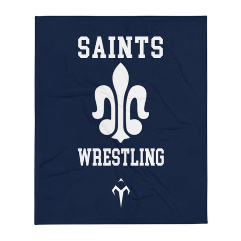 Saints Wrestling Throw Blanket