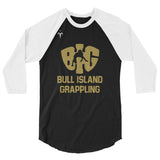 Bull Island Grappling 3/4 sleeve raglan shirt