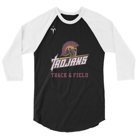 NCHS Track and Field 3/4 sleeve raglan shirt