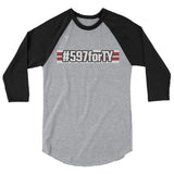 #597forTY 3/4 sleeve raglan shirt