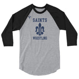 Saints Wrestling 3/4 sleeve raglan shirt