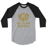 Bull Island Grappling 3/4 sleeve raglan shirt