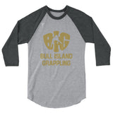 Bull Island Grappling 3/4 sleeve raglan shirt