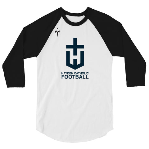 Hayden Catholic High School Football 3/4 sleeve raglan shirt