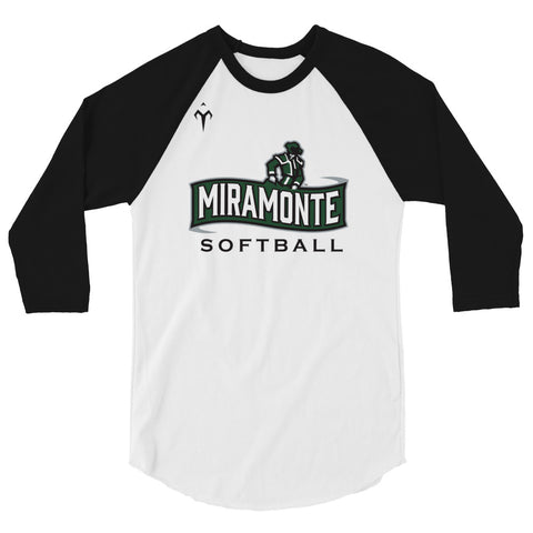 Miramonte Softball 3/4 sleeve raglan shirt