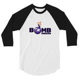 Bomb Discs 3/4 sleeve raglan shirt