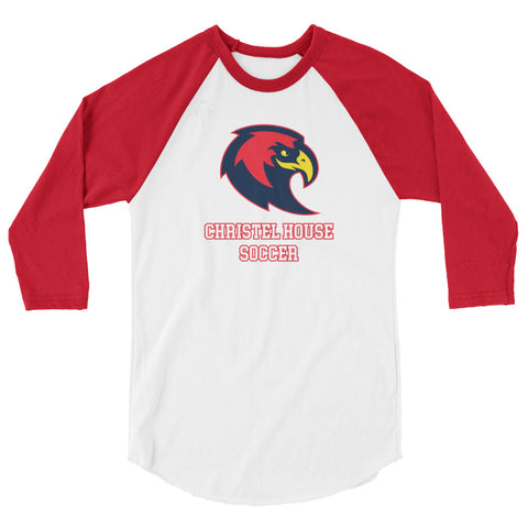 Christel House Soccer 3/4 sleeve raglan shirt