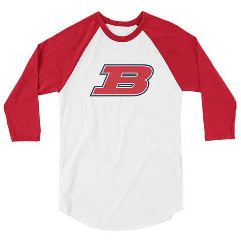 Brewer High School Softball 3/4 sleeve raglan shirt