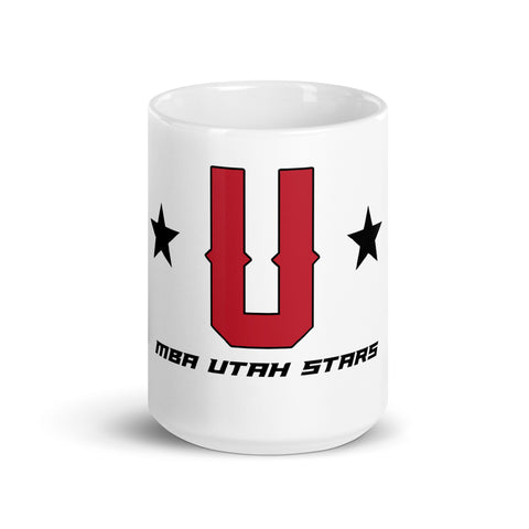 MBA Utah Stars White glossy mug